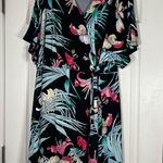 Jennifer Lopez Women’s Lightweight Floral Short Sleeve Side Tie Dress XXL Photo 0