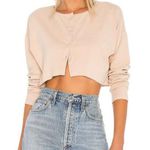 Lovers + Friends Keaton Cropped Sweater Tan Size S Photo 0