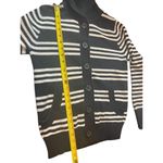 Jones New York  Sport Black And White Knit Cardigan Front Pocket Sweater S Photo 9