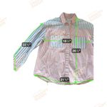 Source Unknown  Pink and Blue Striped Button-Down Shirt Photo 6