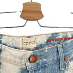 Alice + Olivia  Amazing Mid Rise‎ Vintage Shorts Denim Tie Dye Blue Size 28 Photo 8