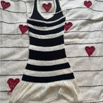Princess Polly Black and White Striped Halter dress Photo 4