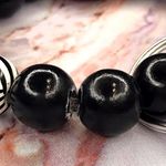 Mama Animal Print Pink Black & White Beaded Wristlet Keychain Photo 2