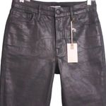 Good American Womens Good Legs Straight Leg Jeans Black Coated High Rise 10 New Photo 1