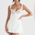 House Of CB 'Adriana' Ivory Satin and Lace Mini Dress Photo 0