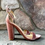 Sam Edelman Yaro Ankle Strap Sandal In Pink Velvet, Sz 7.5 Photo 0