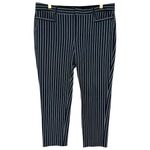 Banana Republic  Women's Sloan Striped Crop Pants Navy Size 10 Career Modern‎ Photo 3
