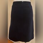 Talbots Blue Velvet Mini Skirt Sz 10. Lined. Blue Visible Thread Zipper In Back Photo 3