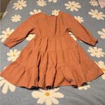 Simplee Apparel  Long Sleeve Dress in Warm Rust Photo 1