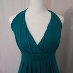 Avaleigh Turquoise Teal Blue Soft Stretchy Halter V Photo 1