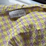 Topshop New  Seersucker Check Short Sleeve Midi Wrap Dress Lime Lilac Size 2 Photo 10