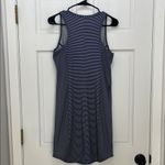 Title Nine  Blue and Gray Striped Performance Mini Dress - Size Medium Photo 6