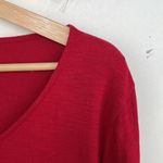 J. Jill light Sweater V Neck 3/4 sleeves pullover tunic red size Large Photo 1