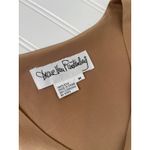 Diane Von Furstenberg Vintage Beige 100% Silk V-Neck Tunic Top Neutral Size M Photo 4