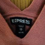 EXPRESS Women's Pink Mauve Ruffle Tie Front Corset Sweater Tank Top XS Petite Photo 1