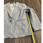 Daniel Cremieux Cremieux Blue and White Striped 100% Cotton Blazer Women's sz 14 Photo 9