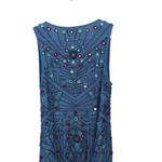 ASOS Blue Pink Beaded Mirror Embroidered Sleeveless Special Occasion Maxi Dress Size XS Photo 6
