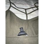 EXPRESS  Dress Womens small Olive Green Strappy Neck Skater Swing Knit Photo 1