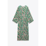 ZARA  Floral Retro Midi Dress Photo 3