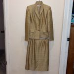 Vintage Le Suit Gold SKIRT Tailored Professional Style Suit skirt only Size 8 Photo 4