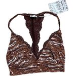 Free People NWT Lauren Bralette Animal Print Brown/Sand Combo - XS Photo 0