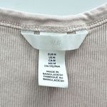 H&M top size Medium ribbed cotton scoop tank pink Photo 5