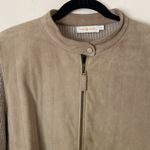 Tory Burch  Ovine tan suede front sweater sleeve jacket XL Photo 2