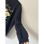 Vintage Retro Merry Christmas Snowman Holiday Crewneck Sweatshirt Size Large Blue Photo 4