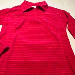 Columbia  Womens Size Large Pink Orange Stripe Quarter Zip Fleece Pullover Jacket Photo 5