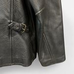 Eddie Bauer Vintage Stine 100% Genuine Leather Jacket Black Large 90s Minimalist Photo 8