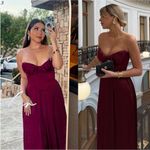 House Of CB ‎ XS D-DD  'Marcella' Berry pleated georgette maxi dress NWOT Photo 0