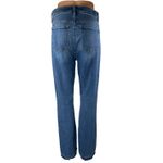 Ann Taylor  LOFT Blue High Waist Raw Cut Herm Slim Flared Bootcut Denim Jeans 6 Photo 2