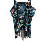 Yonique Tankini Swim Top Women's Plus Size 11 Floral Black Wrap Front Padded NEW Photo 9