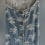 Eddie Bauer Vintage 90s Denim Embroidered Button Front Maxi Dress Size XL Tall Photo 6