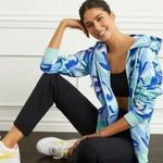 NWT Hill House The Allie Kaleidoscope Zip Up Printed Hoodie XS Blue Photo 0