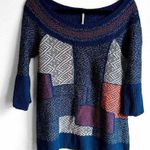 Free People β
Blue Patchwork Boho Sweater Tunic - Multicolored β
Photo 2