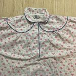 Vintage Modest Dream Details Floral Collared Cotton Nightgown Long Size XL White Photo 2