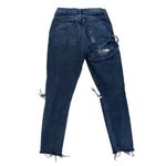 GRLFRND  - Ripped and Distressed High Waist Jeans in Faded Black Photo 3