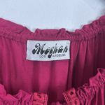 Meghan LA Meghan burgundy crochet floral blouse size medium Photo 1