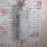 Jason Wu  gray asymmetric white and gray stripe sundress Photo 5