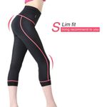 3/4 Padded Women Cycling Tights Ladies Bike Riding Shorts Wear Strech Black Sz M Size M Photo 2