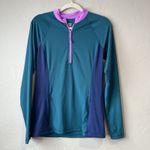 Title Nine  Women's S Rash Guard SPF Water 1/2 Zip Long Sleeve UV Beach Swimming Photo 1