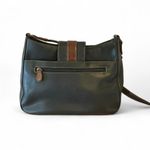 None Black and brown faux leather shoulder bag with adjustable strap Photo 1