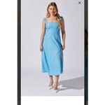 ASTR the Label Crinkle Maxi Dress Size Large Blue Photo 3