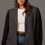 Maeve Anthropologie  NWT Mixed Media Tweed Bomber Jacket Size 6 Photo 0