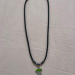 Igirl Green Apple core rotten Pendant Necklace Black Photo 0