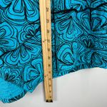 Ali Miles Top Womens S Blue Stretch Abstract Floral Cowl Neck Blouse Tunic Artsy Photo 8