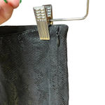 ZARA Black Snakeskin Print Faux Leather Shiny Leggings Size XS Photo 5