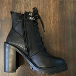 Black Heeled Boots Size 6 Photo 1