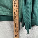 Quacker Factory  Cardigan Sweater Womens M Green Embellished Snowflake Open Front Photo 11